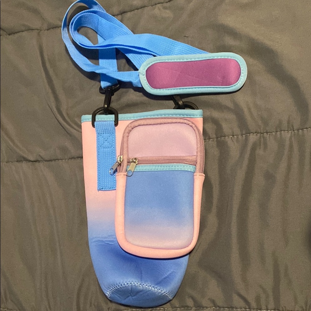 Pastel Blue and Pink Crossbody Bag